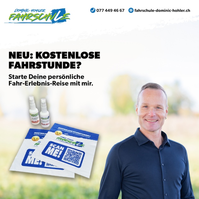 NEU: Kostenlose Fahrstunde? Starte Deine pers�nliche Fahr-Erlebnis-Reise mit mir - <b>�	Du m�chtest die neusten Fahrtechniken kennen lernen? 
�	Du m�chtest auf l�ndlichen und st�dtischen Strassenverkehr vorbereitet sein?
�	Du m�chtest die Vor- und Nachteile moderner Fahrerassistenzsysteme erfahren, um Dein Fahren sicher und komfortabel zu gestalten?</b>