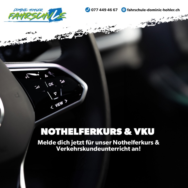 Nothelferkurs & VKU - Lebensrettende Sofortmassnahmen & Verantwortungsbewusstes Fahren: Melde dich jetzt f�r unsere Nothelfer- und Verkehrskunde-Kurse an! ⛑️🚦