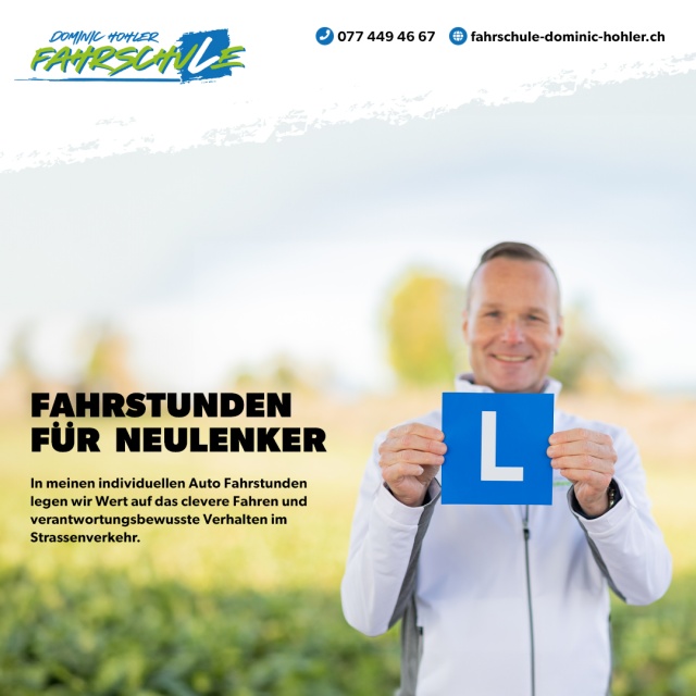 Fahrstunden f�r Neulenker - In meinen individuellen Auto Fahrstunden legen wir Wert auf das clevere Fahren und verantwortungsbewusste Verhalten im Strassenverkehr.