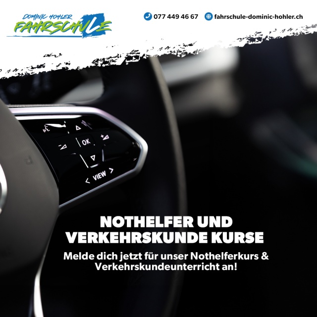 Lebensrettende Sofortmassnahmen & Verantwortungsbewusstes Fahren - Melde dich jetzt f�r unsere Nothelfer- und Verkehrskunde-Kurse an!
