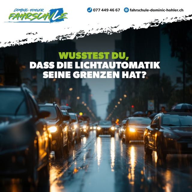 Wusstest Du, dass die Lichtautomatik seine Grenzen hat - Den Lichtregler auf �Auto� stellen und schon habe ich jederzeit die richtige Beleuchtung an meinem Fahrzeug. Ist dem so? Kann ich mich uneingeschr�nkt auf die Lichtautomatik verlassen?